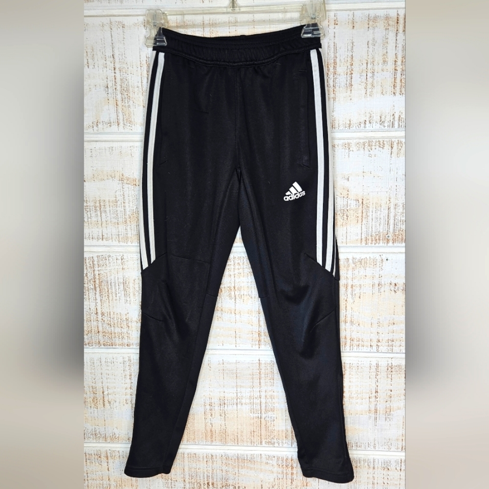 Adidas‎ Youth Small Climacool Jogger Track Pants Tapered Leg Unisex White Black